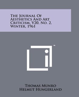 Couverture_The Journal Of Aesthetics And Art Criticism, V20, No. 2, Winter, 1961