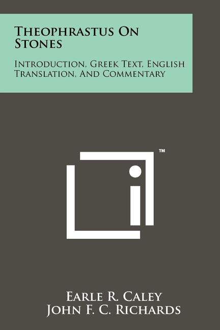Front cover_Theophrastus On Stones