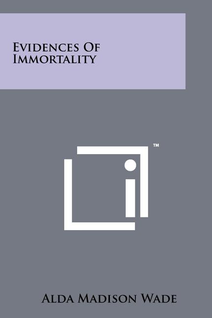 Couverture_Evidences Of Immortality