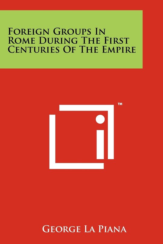 Front cover_Foreign Groups in Rome During the First Centuries of the Empire