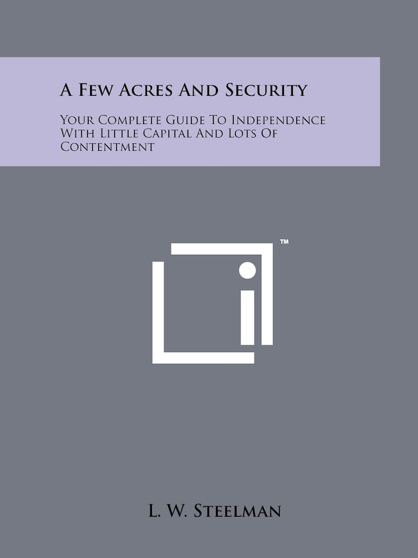 Front cover_A Few Acres and Security