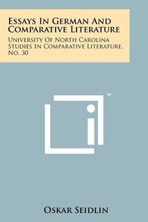 Front cover_Essays in German and Comparative Literature