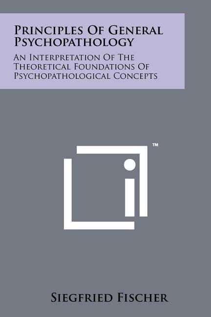 Couverture_Principles of General Psychopathology