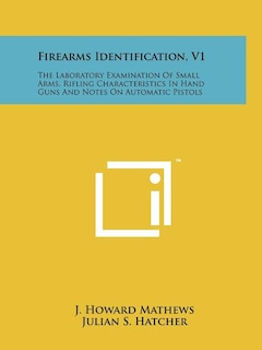 Couverture_Firearms Identification, V1