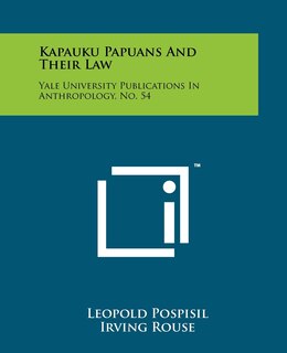 Couverture_Kapauku Papuans And Their Law