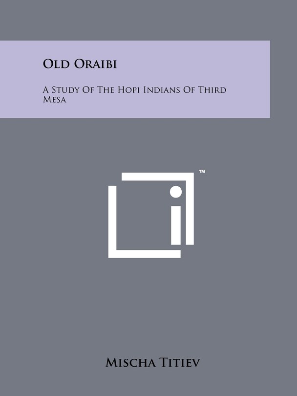 Front cover_Old Oraibi