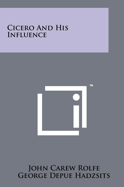Couverture_Cicero And His Influence