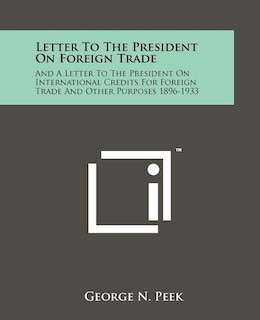 Front cover_Letter to the President on Foreign Trade