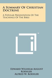 Front cover_A Summary Of Christian Doctrine