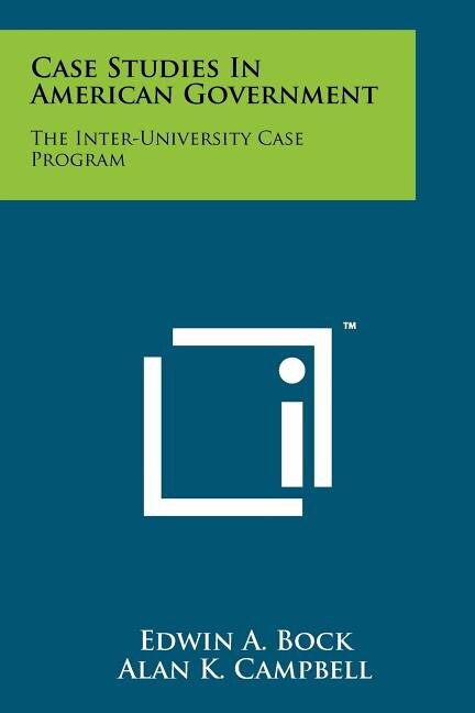Couverture_Case Studies in American Government