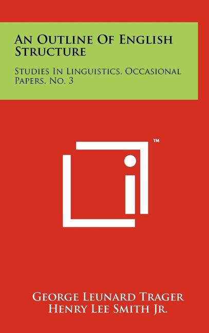 Front cover_An Outline Of English Structure