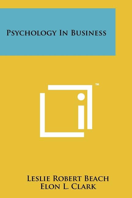 Couverture_Psychology In Business