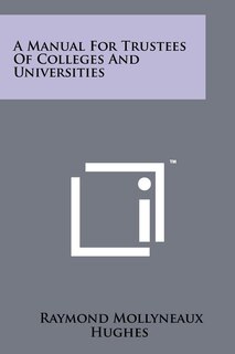 Couverture_A Manual for Trustees of Colleges and Universities