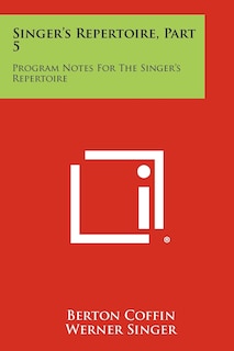 Front cover_Singer's Repertoire, Part 5