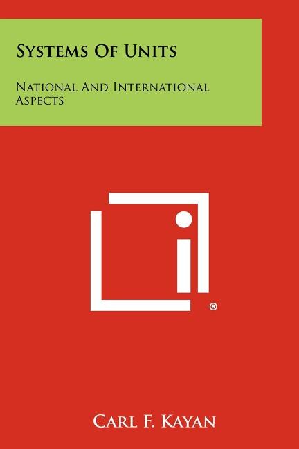 Front cover_Systems of Units