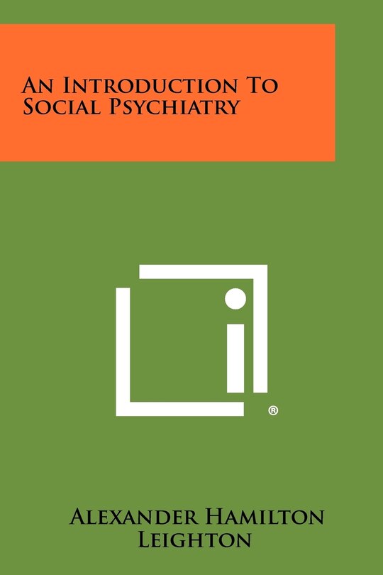 Front cover_An Introduction To Social Psychiatry