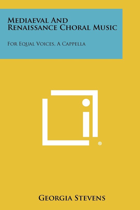 Front cover_Mediaeval and Renaissance Choral Music