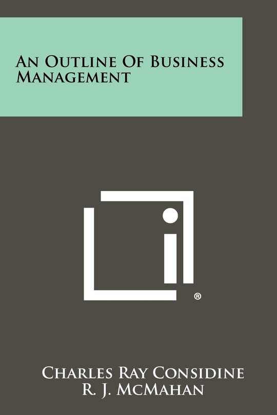 Couverture_An Outline Of Business Management