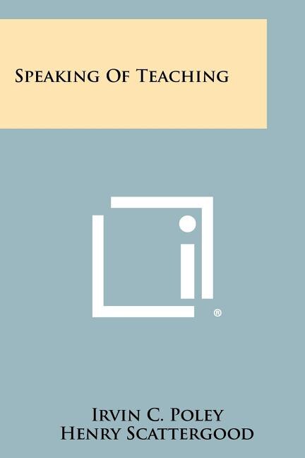 Couverture_Speaking of Teaching