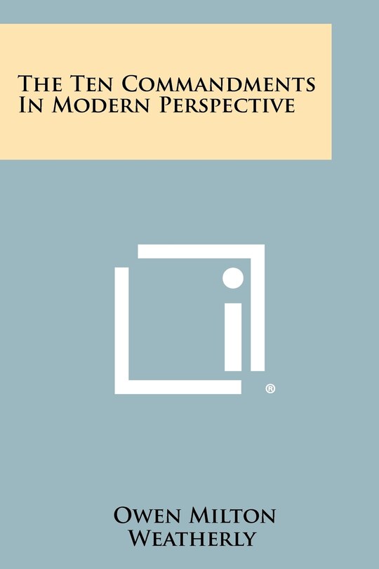Front cover_The Ten Commandments in Modern Perspective