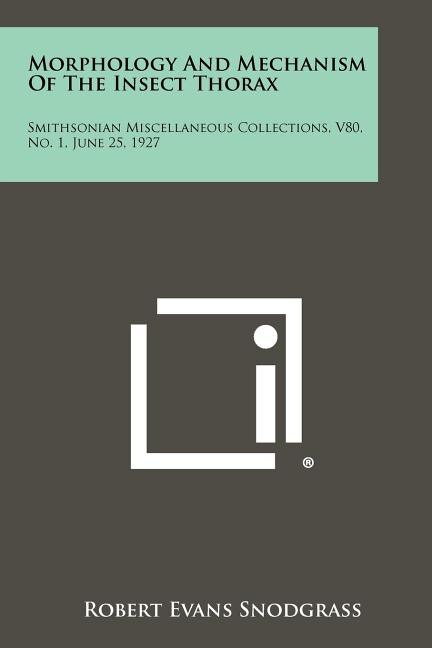 Couverture_Morphology and Mechanism of the Insect Thorax