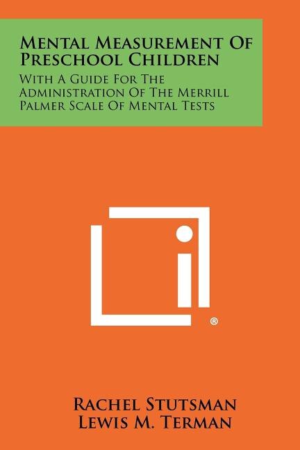 Couverture_Mental Measurement of Preschool Children