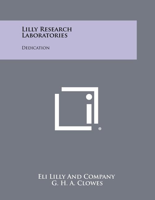 Front cover_Lilly Research Laboratories
