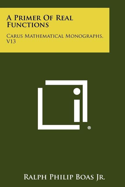 Couverture_A Primer Of Real Functions