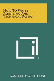 Couverture_How To Write Scientific And Technical Papers