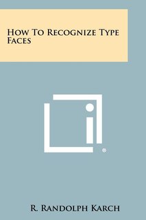 Couverture_How To Recognize Type Faces