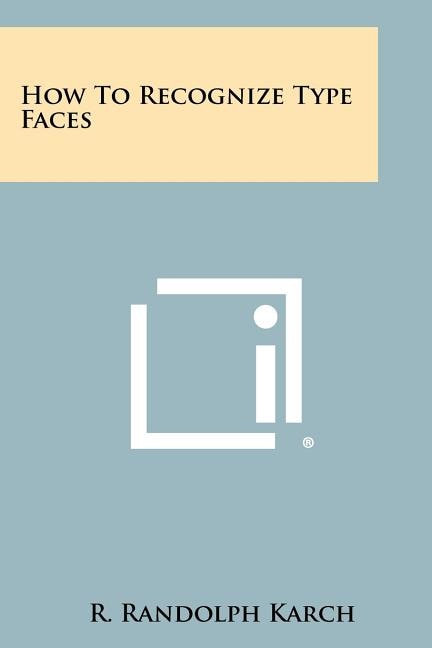 Couverture_How To Recognize Type Faces