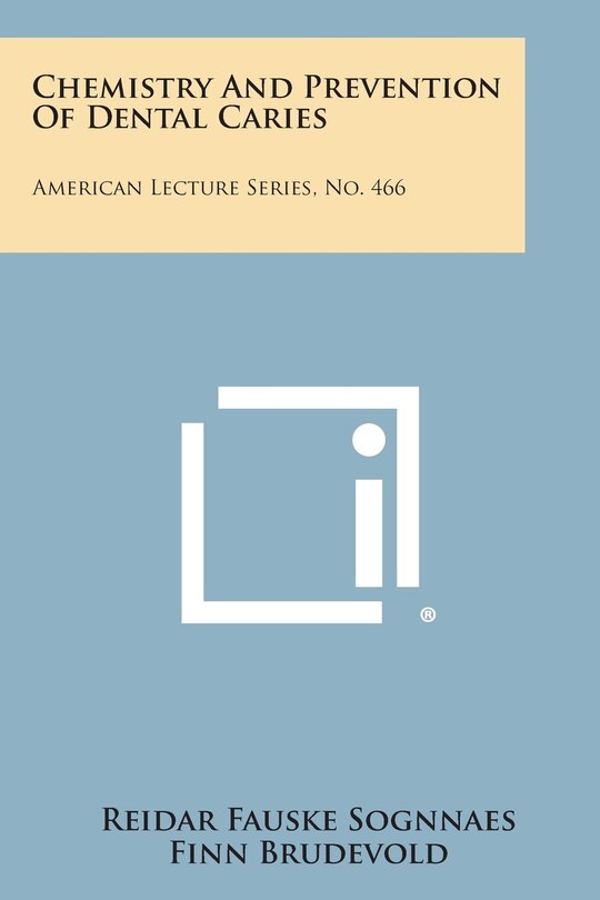 Couverture_Chemistry and Prevention of Dental Caries