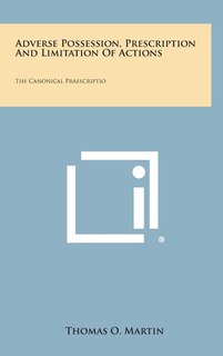 Front cover_Adverse Possession, Prescription and Limitation of Actions