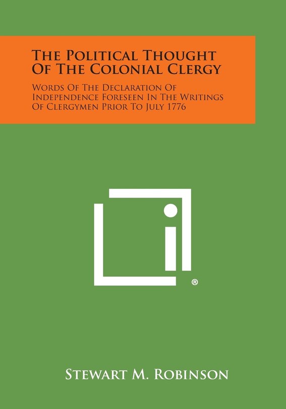 Couverture_The Political Thought Of The Colonial Clergy