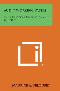 Front cover_Audit Working Papers