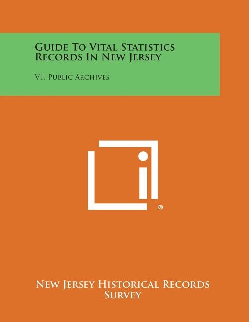 Front cover_Guide to Vital Statistics Records in New Jersey