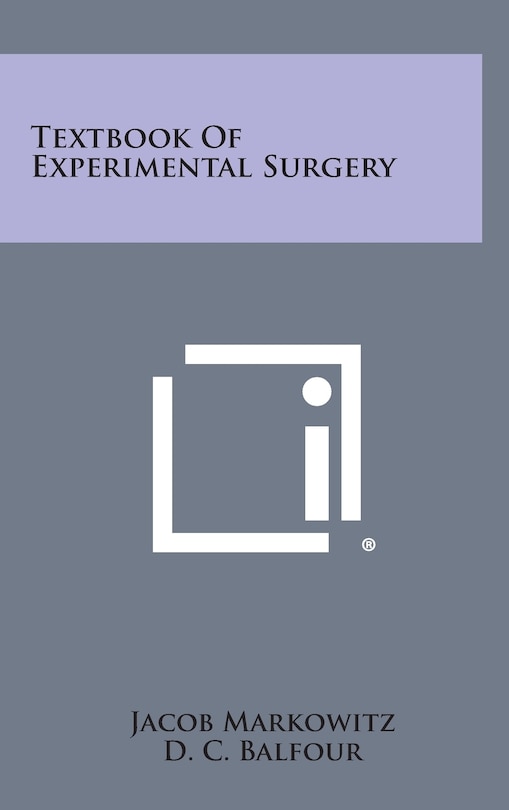 Front cover_Textbook of Experimental Surgery