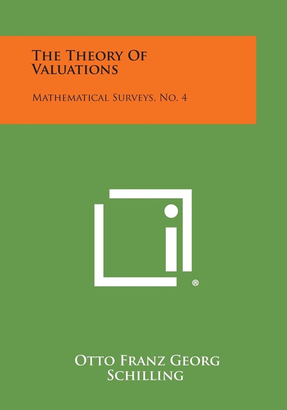 Couverture_The Theory Of Valuations