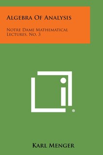 Couverture_Algebra of Analysis