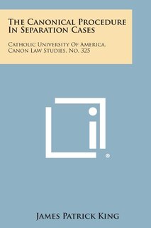 Front cover_The Canonical Procedure in Separation Cases