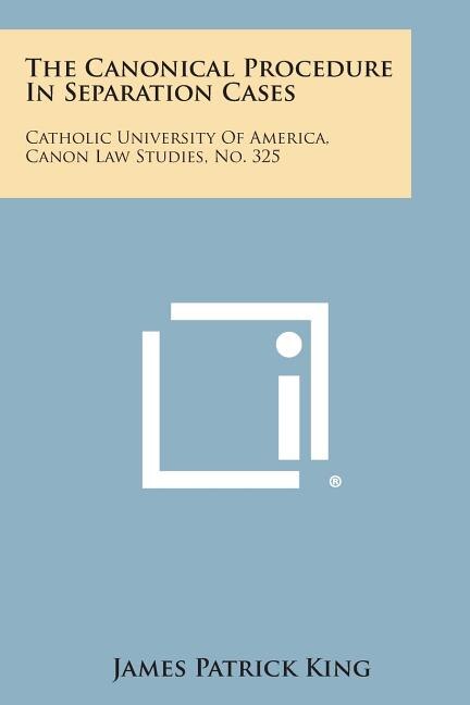 Front cover_The Canonical Procedure in Separation Cases