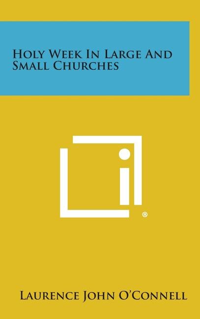 Front cover_Holy Week in Large and Small Churches