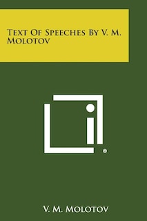 Front cover_Text of Speeches by V. M. Molotov