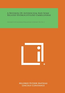 Couverture_A Revision of Asteriscium and Some Related Hydrocotyloid Umbelliferae