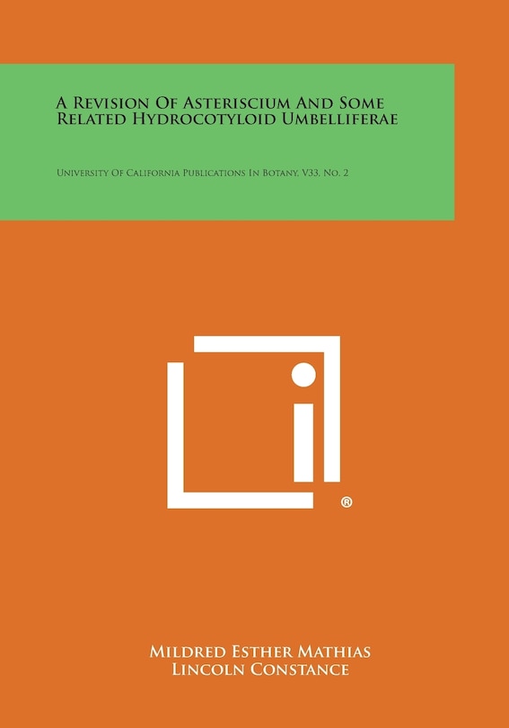 Couverture_A Revision of Asteriscium and Some Related Hydrocotyloid Umbelliferae