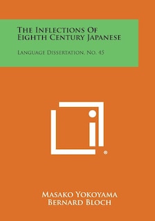 Front cover_The Inflections of Eighth Century Japanese