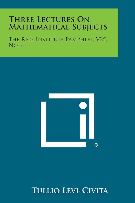 Couverture_Three Lectures on Mathematical Subjects