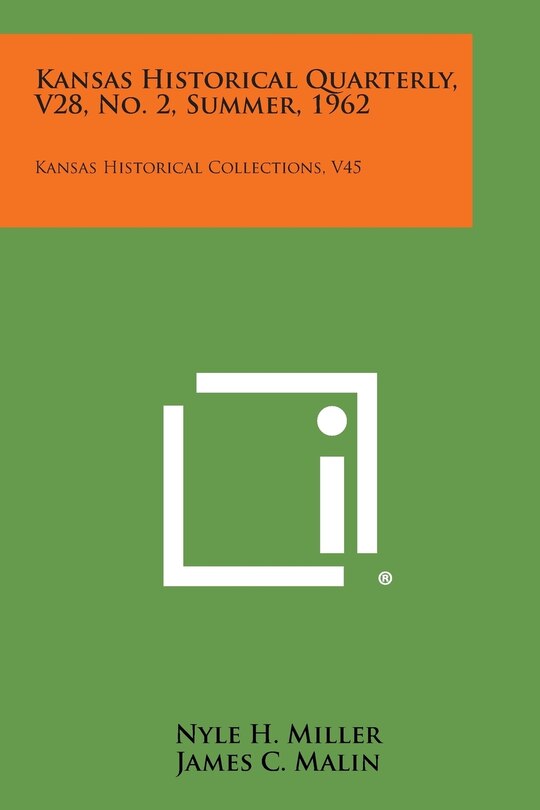 Couverture_Kansas Historical Quarterly, V28, No. 2, Summer, 1962