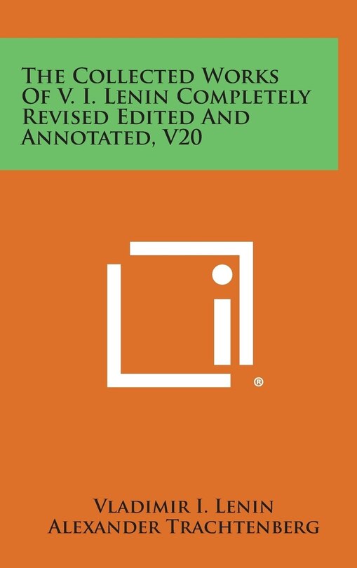 Couverture_The Collected Works of V. I. Lenin Completely Revised Edited and Annotated, V20