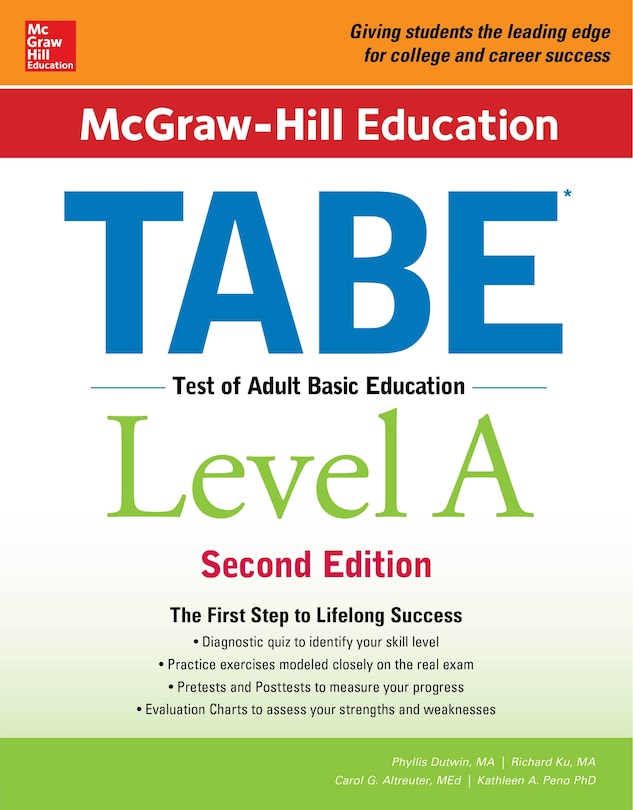 Couverture_McGraw-Hill Education TABE Level A, Second Edition